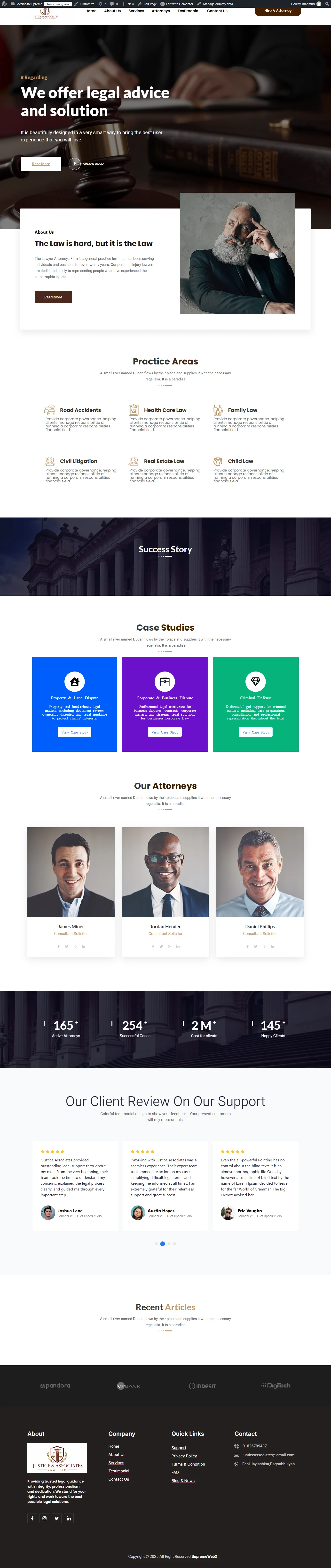 Justice Associates website preview